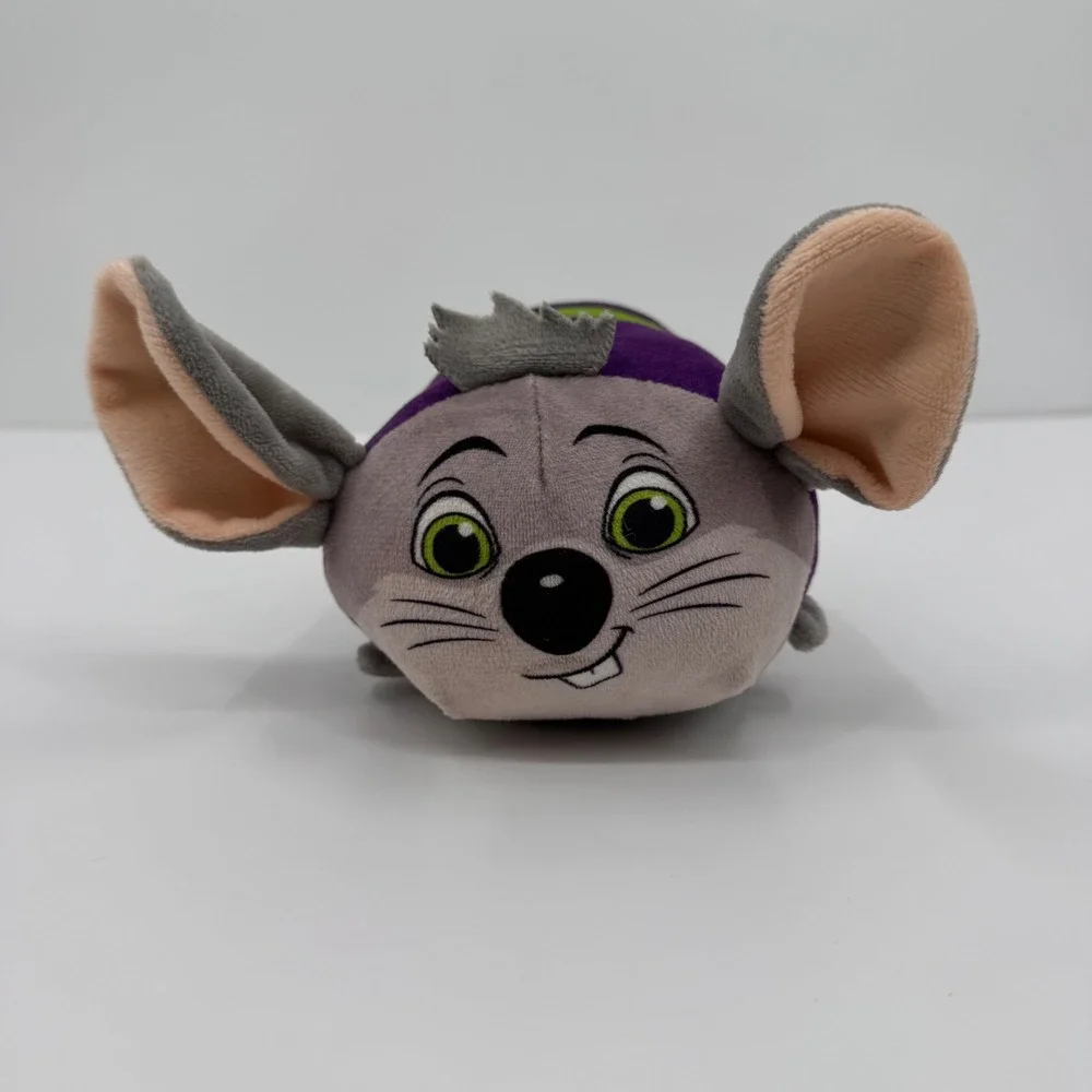 Chuck E Cheese Stackable Plush Mouse Mascot Purple Green Blue C Logo
